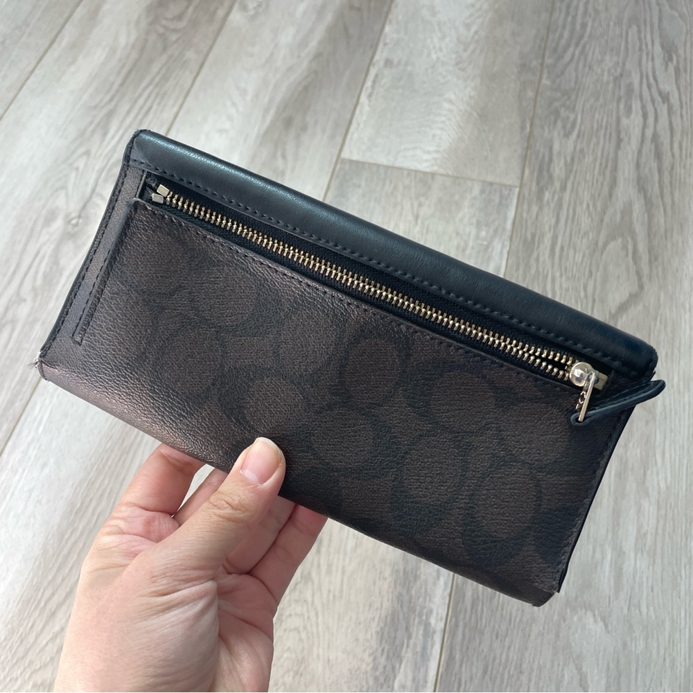 Coach Leather Wallet Monogram Rectangular Womens … - image 2